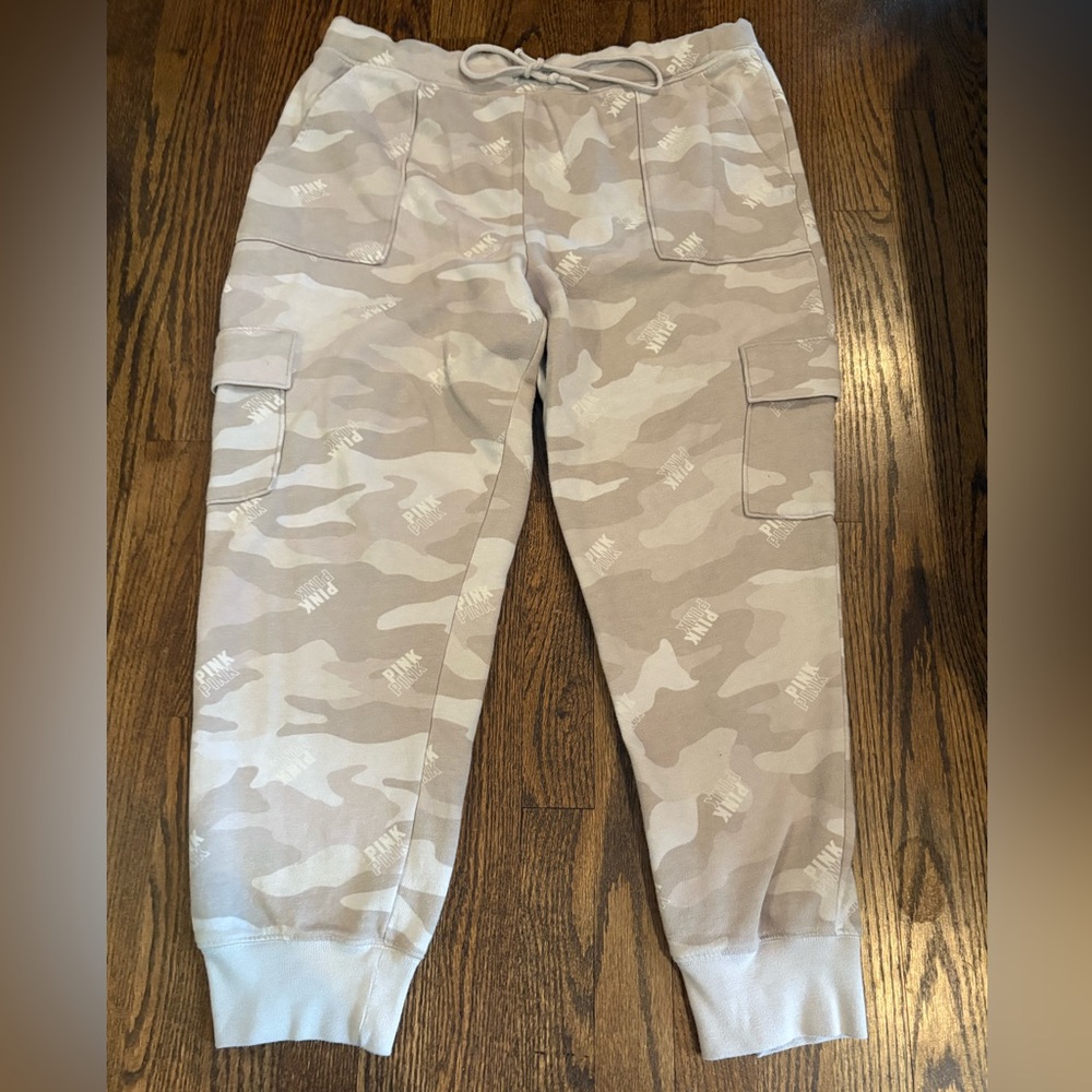 PINK Victoria's Secret Beige Camo Pants